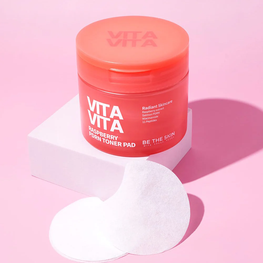 be the skin vitavita raspberry pdrn toner pad be the skin vitavita raspberry pdrn toner pad
