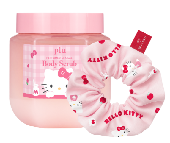 plu x hello kitty perfumed sea salt body scrub – woody floral plu x hello kitty perfumed sea salt body scrub – woody floral
