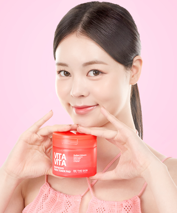 be the skin vitavita raspberry pdrn toner pad be the skin vitavita raspberry pdrn toner pad